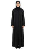 Embellished Cuff & Shoulder Detail Abaya (Classic Black) 1017