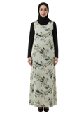 Paisley Print Sleeveless Layered Maxi Dress D1035