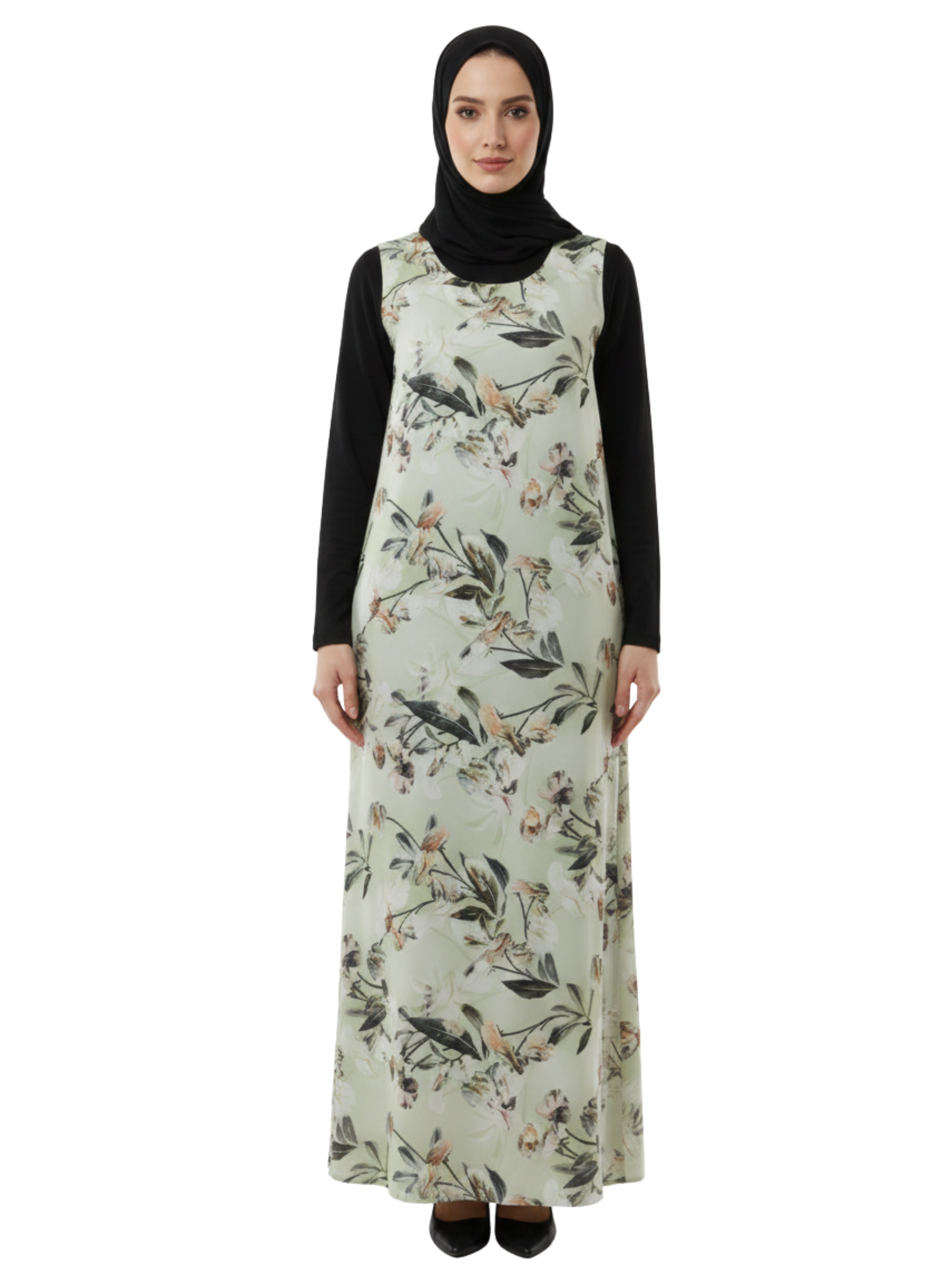 Paisley Print Sleeveless Layered Maxi Dress D1035