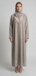 ASLT1114 The Serene Taupe Tailored Abaya