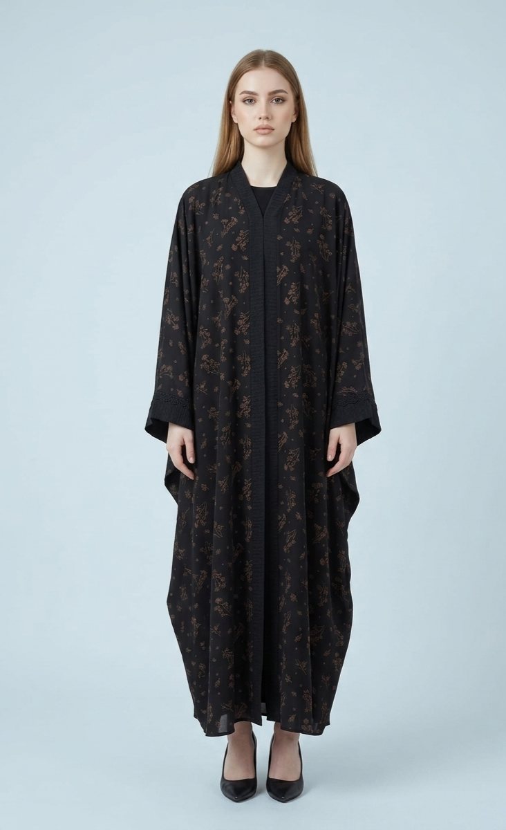ASLT1113 The Golden Meadow Open Abaya