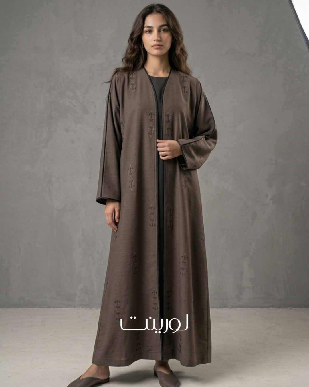 ASLT1115 The Lorient Heritage Brown Abaya